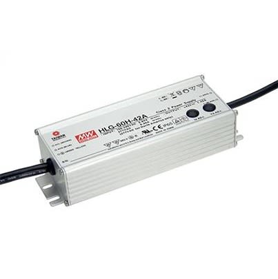 MEAN WELL LED Driver, 20V Output, 60W Output, 3A Output, Constant Current / Constant Voltage Dimmable [HLG-60H-20B]; 611-346