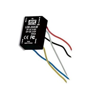 MEAN WELL LED Driver, 40V Output, 350mA Output, Constant Current Dimmable [LDB-350LW]; 611-349