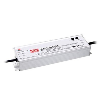 MEAN WELL LED Driver, 20V Output, 100W Output, 4.8A Output, Constant Current / Constant Voltage Dimmable [HLG-100H-20B]; 611-356
