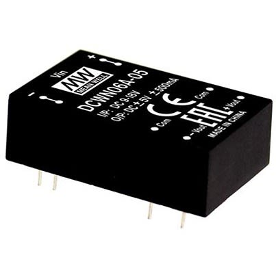 MEAN WELL DSW DC-DC Converter, 15V dc/ 0 → 200A Output, 18 → 36 V dc Input, 6W, Through Hole, +90°C Max [DCWN06B-15]; 611-368