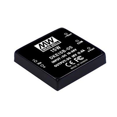 MEAN WELL DKE DC-DC Converter, 12V dc/ 150 → 1500mA Output, 18 → 36 V dc Input, 15W, Through Hole, +71°C [DKE15B-12]; 611-369