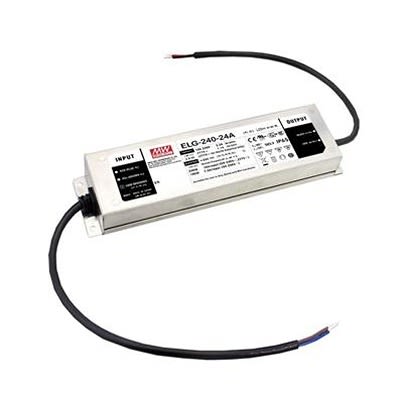 MEAN WELL LED Driver, 24V Output, 240W Output, 10A Output, Constant Current / Constant Voltage Dimmable [ELG-240-24]; 611-382