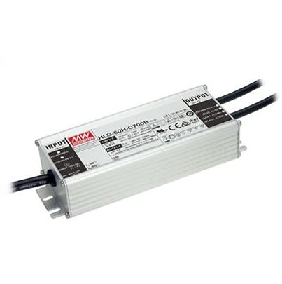 MEAN WELL LED Driver, 48V Output, 60W Output, 1.3A Output, Constant Current / Constant Voltage Dimmable [HLG-60H-48AB]; 611-401