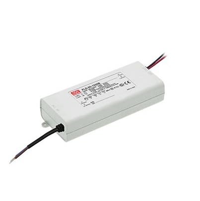 MEAN WELL LED Driver, 63V Output, 60W Output, 1.05A Output, Constant Current Dimmable [PLD-60-1050B]; 611-406