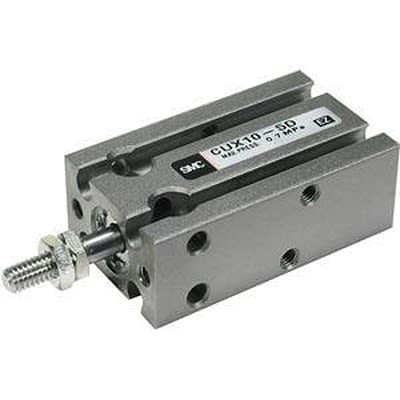 SMC Double Acting Cylinder - CDUX16-15D, 16mm Bore, 15mm Stroke, CUX Series, Double Acting [CDUX16-15D]; 611-554