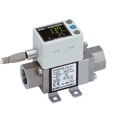 SMC PF3W Series Flow Switch Flow Sensor for Air, Gas, Liquid, Water, 2 L/min Min, 16 L/min Max [PF3W720-F04-B-M]; 612-529