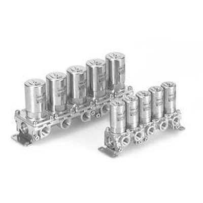 SMC VV2DW1 series 8 station M5 Manifold for use with VDW10, VV2DW1-H08M5-F-Q [VV2DW1-H08M5-F-Q]; 612-658
