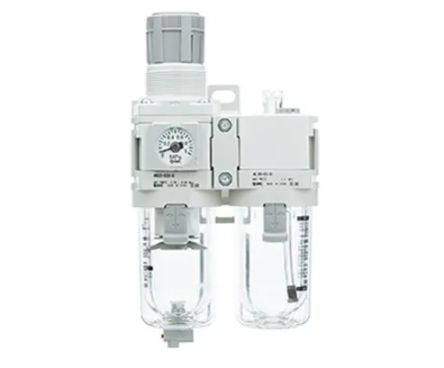 SMC G 1/4 Filter Regulator Lubricator, Automatic Drain, 5μm Filtration Size - Without Pressure Gauge, AC30A-F02-D [AC30A-F02-D]; 612-765