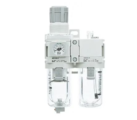 SMC G 3/8 Filter Regulator Lubricator, Automatic Drain, 5μm Filtration Size - Without Pressure Gauge, AC30A-F03D-D [AC30A-F03D-D]; 612-766