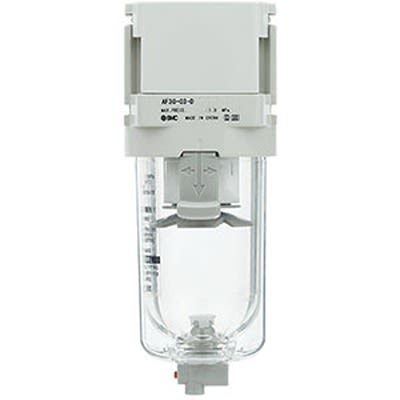 SMC AF30 series 5μm G 1/4 10 bar Pneumatic Filter with Automatic drain [AF30-F02C-D]; 612-772