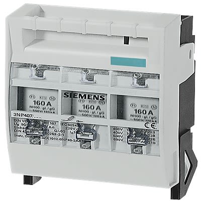 Siemens Fuse Switch Disconnector, 3 Pole, 630A Max Current, 255A Fuse Current [8HP4314]; 613-314