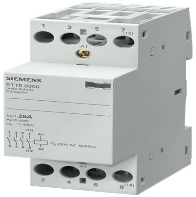 Siemens SENTRON 5TT5831 Contactor, 115 V AC Coil, 4-Pole, 25 A, 2000 W, 3NO + NC, 440 V AC [5TT5831-1]; 613-324