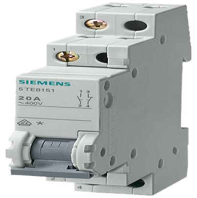 Siemens 1 Pole Panel Mount Isolator Switch - 20A Maximum Current [5TE8153]; 613-328