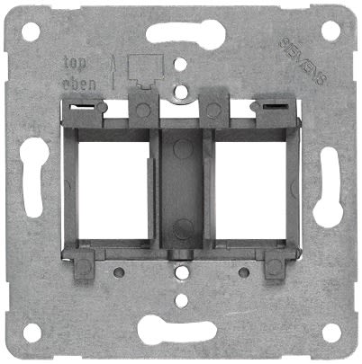 Siemens Silver 2 Gang Back Plate Metal Jack Faceplates & Mounting Plates [5TG2058-4]; 613-333
