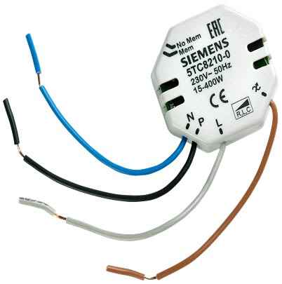 Siemens Round Push Button Operator Dimmer Switch, 230V, 400W [5TC8210-0]; 613-351
