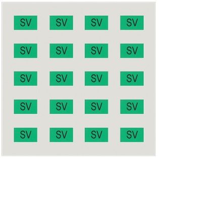 Siemens Green Adhesive Label Sheet, Pack of 20EA [5UH1084]; 613-358