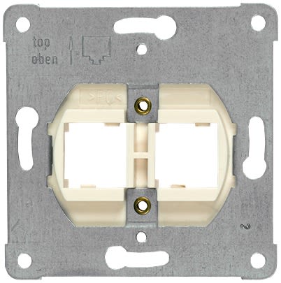 Siemens Silver 2 Gang Back Plate Metal Jack Faceplates & Mounting Plates [5TG2058-2]; 613-359