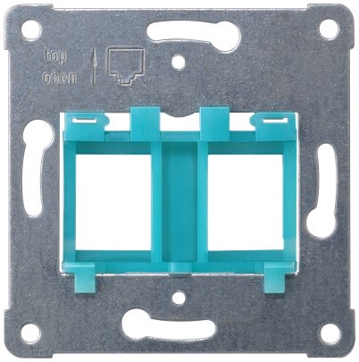 Siemens Silver 2 Gang Back Plate Metal Jack Faceplates & Mounting Plates [5TG2083]; 613-370