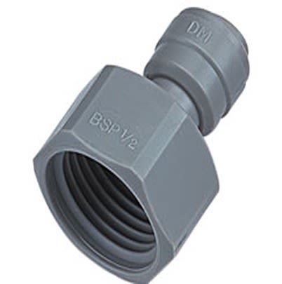 Norgren Pneufit D Series Push-in Fitting, Push In 3/8 in to G 1/2, Threaded Connection Style, D222C0648 [D222C0648]; 613-400