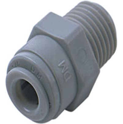 Norgren Pneufit D Series Push-in Fitting, Push In 1/4 in to R 3/8, Threaded Connection Style, D21250438 [D21250438]; 613-453