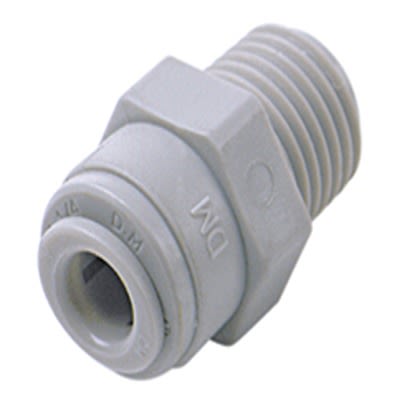Norgren Pneufit D Series Push-in Fitting, Push In 1/2 in to NPT 1/2, Threaded Connection Style, D24250748 [D24250748]; 613-485