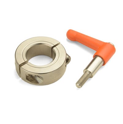 Ruland Shaft Collar, Two Piece, Clamp, Bore 25mm, OD 45mm, W 15mm, Stainless Steel 316 [LVO-MSP-25-ST]; 614-289