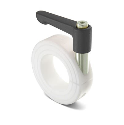 Ruland Shaft Collar, One Piece, Clamp, Bore 28mm, OD 48mm, W 15mm, Plastic [LV-MCL-28-P]; 614-315