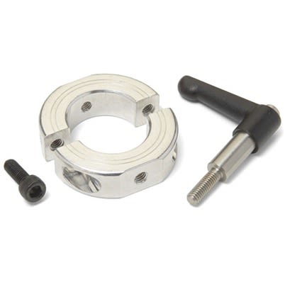 Ruland Shaft Collar, Two Piece, Clamp, Bore 12mm, OD 28mm, W 11mm, Aluminium [LV-OF-MSP-12-A]; 614-880