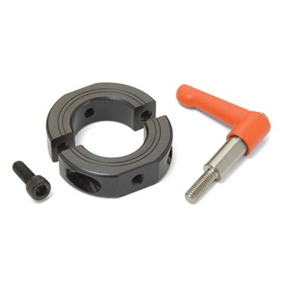 Ruland Shaft Collar, Two Piece, Clamp, Bore 12mm, OD 28mm, W 11mm, Steel [LVO-OF-MSP-12-F]; 615-405