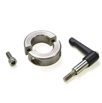 Ruland Shaft Collar, Two Piece, Clamp, Bore 19mm, OD 40mm, W 15mm, 303 Stainless Steel [LV-MSP-19-SS]; 615-515