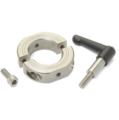 Ruland Shaft Collar, Two Piece, Clamp, Bore 16mm, OD 34mm, W 13mm, 303 Stainless Steel [LV-OF-MSP-16-SS]; 615-527