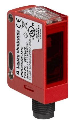 Leuze Diffuse Reflection Photoelectric Sensor, Rectangular Sensor, 0.05 → 10 m Detection Range [PRK25C/4P-M12]; 616-343
