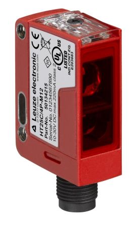 Leuze Diffuse Reflection Photoelectric Sensor, Rectangular Sensor, 0 → 0.6 m Detection Range [HT25C.XL/4P-M12]; 616-448