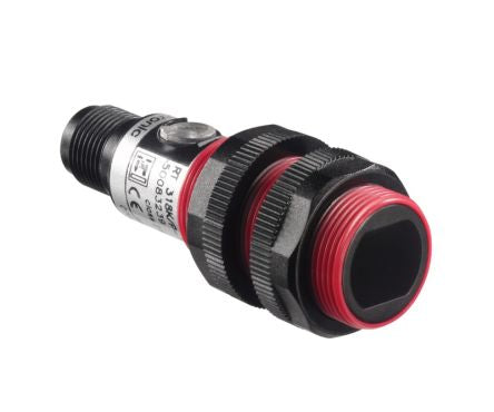 Leuze Diffuse Reflection Photoelectric Sensor, Cylindrical Sensor, 0.001 → 0.12 m Detection Range [HRTR 318K/66-120-S12]; 616-450