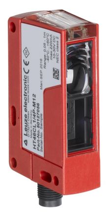 Leuze Diffuse Reflection Photoelectric Sensor, Rectangular Sensor, 0.05 → 1 m Detection Range [HT46CL2/4P-M12]; 616-483