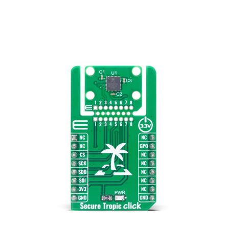 MikroElektronika Secure Tropic Click Sensor Add-On Board Add On Board for Cryptographic Coprocessor and Secure Storage [MIKROE-6559]; 616-982