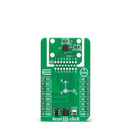 MikroElektronika Accel 32 Click Sensor Add-On Board Add On Board for Accelerometer Industrial [MIKROE-6565]; 616-986