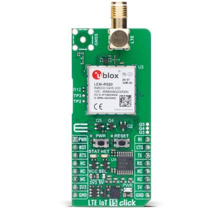 MikroElektronika LTE IoT 15 Click Sensor Add-On Board Add On Board for IoT Industrial [MIKROE-6553]; 616-989