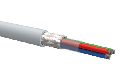 NEMIQ PFSK Series Data Cable, 4 Cores, 0.55 mm², 30 AWG, 100m, Shielded PVC Shield, Multicore Cable [PFSK 4X0.055 MM2]; 617-014