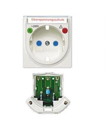 Siemens DELTA White Plug Socket, 16A, Schuko [5UH1341]; 617-085