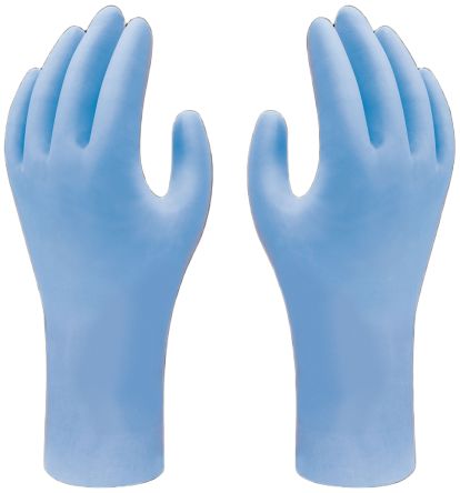 Showa Showa Blue Nitrile Anti-Static Work Gloves, Size XS, Uncoated Coating [SHO7500]; 618-009
