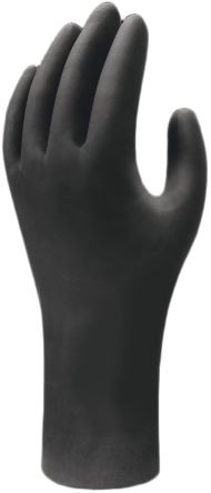 Showa Showa Black Nitrile Anti-Static Work Gloves, Size XS, Uncoated Coating [SHO6112]; 618-016
