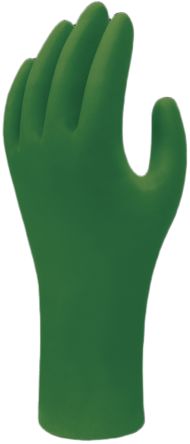 Showa Showa Green Nitrile Anti-Static Work Gloves, Size XS, Uncoated Coating [SHO6110]; 618-019