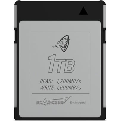 Exascend EXPC3E001TBI CFexpress Type B 1 TB 3D TLC Compact Flash Card [EXPC3E001TBI]; 618-573