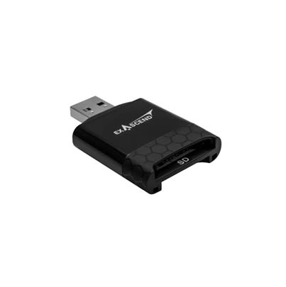 Exascend 2 port USB 3.2 Memory Card Reader for MicroSD, SD Memory Cards [EXCRSDU2]; 618-585