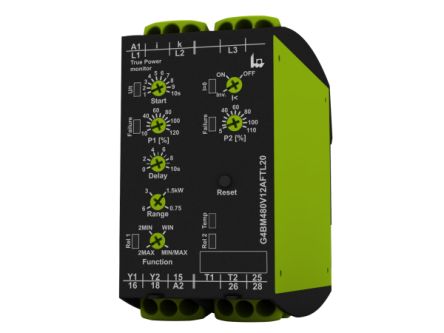Tele Phase Monitoring Relay, 1, 3 Phase, 24 → 240V ac, DIN Rail [G4BM480V12AFTL20]; 618-810