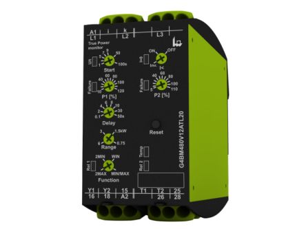 Tele Phase Monitoring Relay, 1, 3 Phase, 24 → 240V ac, DIN Rail [G4BM480V12ATL20]; 618-811