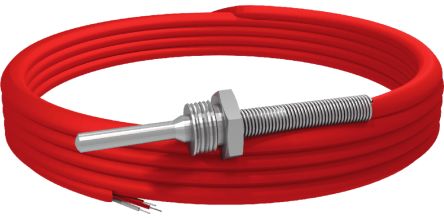 Emko PT100 Temperature Sensor, 6mm Dia, 100mm Long, +400°C Max [RT-M06-L100-K02]; 618-829