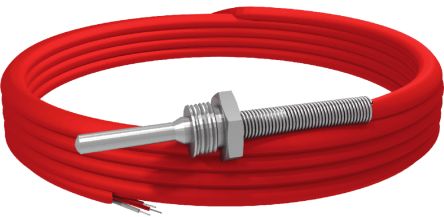 Emko PT100 Temperature Sensor, 6mm Dia, 50mm Long, +200°C Max [RTR-M06-L050-K01.1]; 618-832