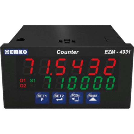 Emko EZM-4931 Counter, 6 Digit LED, 200kHz, 230 V [EZM-4931.5.00.1.1/01.00/0.0.0.0]; 618-879
